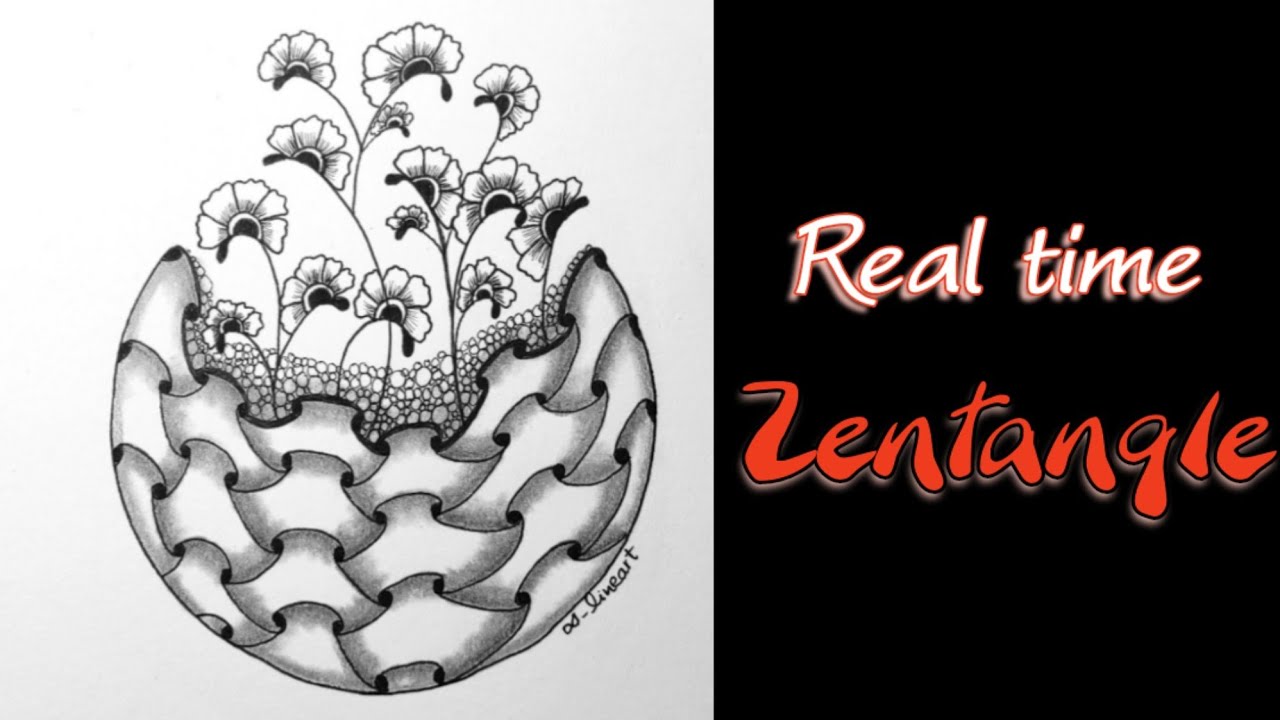 Zentangle-inspired Art in real time #zentangle #doodle #art #satisfying