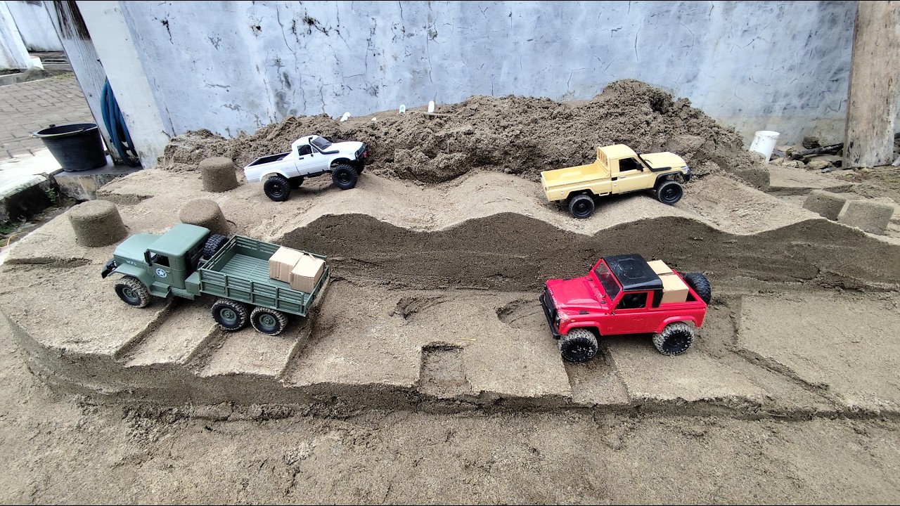 Mini Rc Car sand off road challenge to deliver some goods, can they finish ?