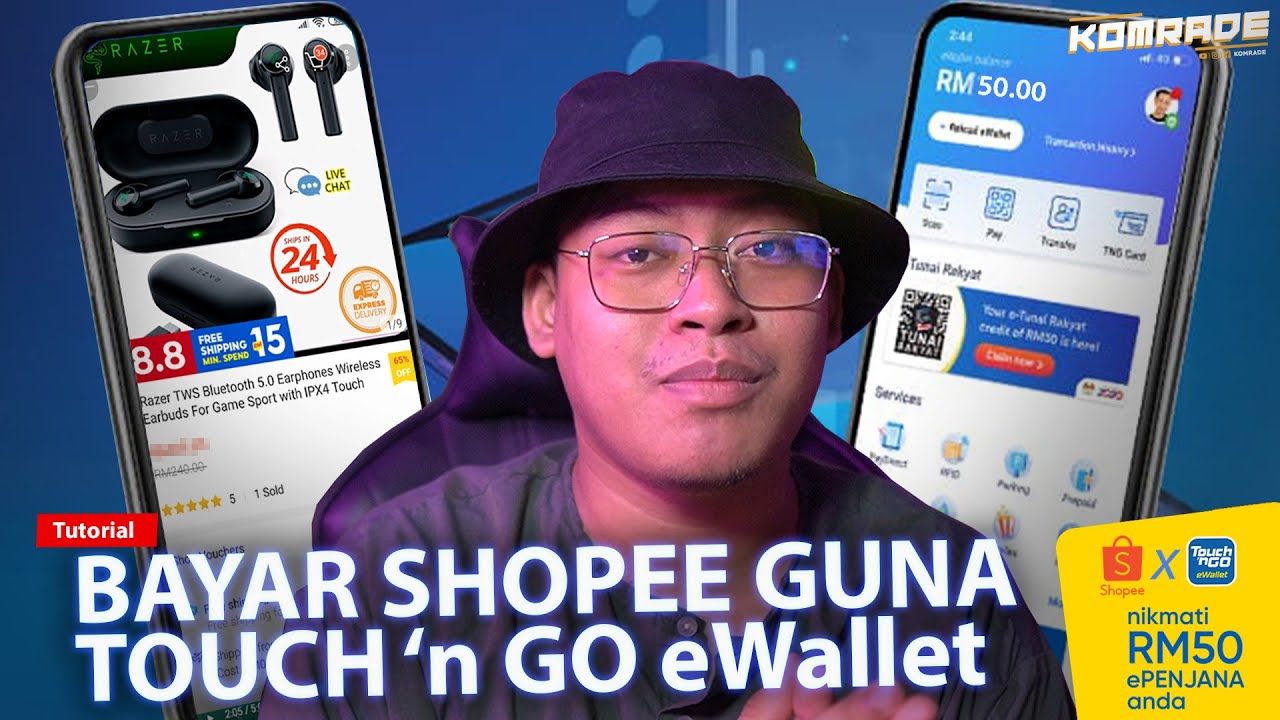 BAYAR SHOPEE GUNA TOUCH 'n GO eWallet. TERBELI EARPHONE RAZER