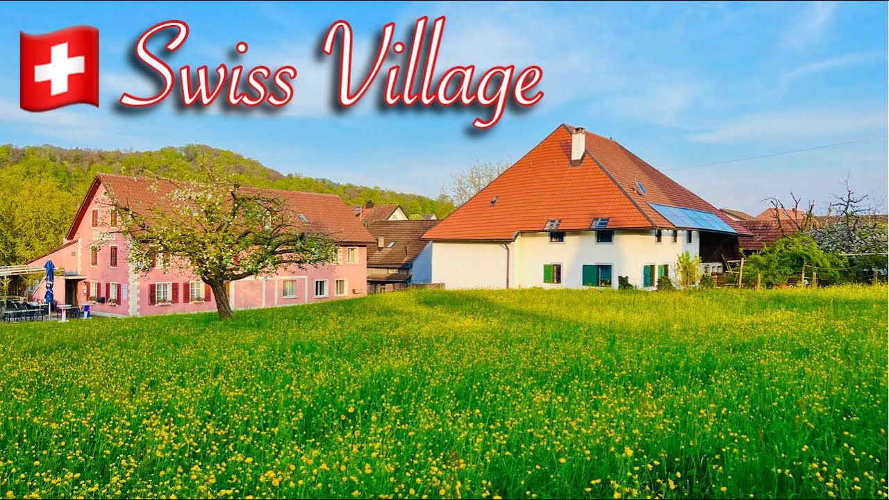 Swiss Village - municipality Othmarsingen & Dottikon | Driving in Switzerland 4K