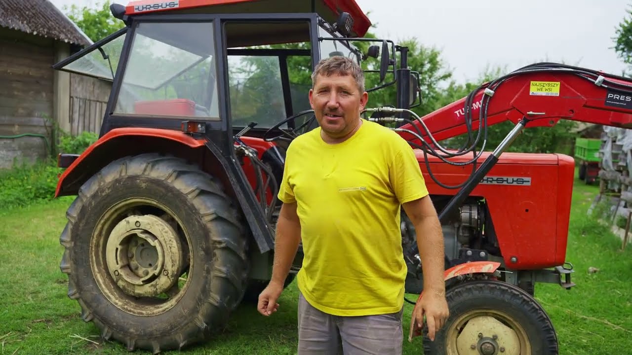 Fundament usunięty ale czy to pomrze Andrzejowi w układaniu bel Rolnik z Podlasia