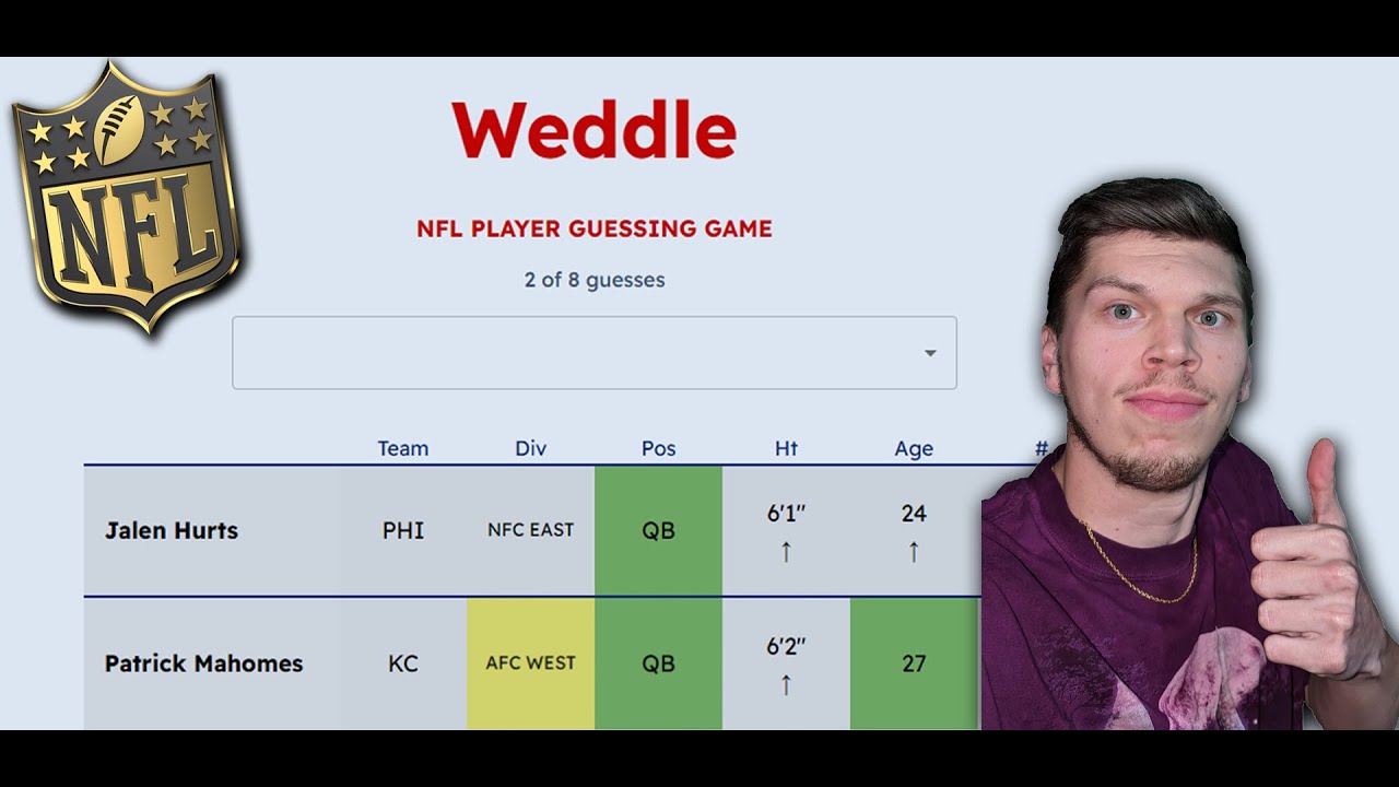 Weddle NFL Player Guessing Game (Ep.1)
