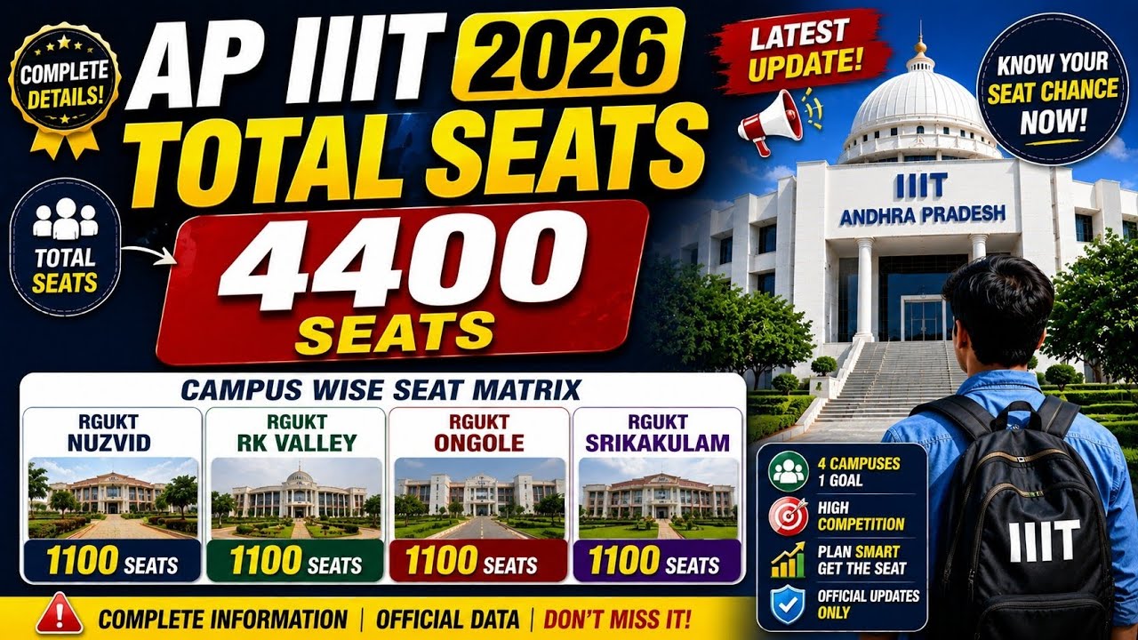 AP IIIT 2026 Total Seats | Campus Wise Seat Matrix & Admission Chances Explained