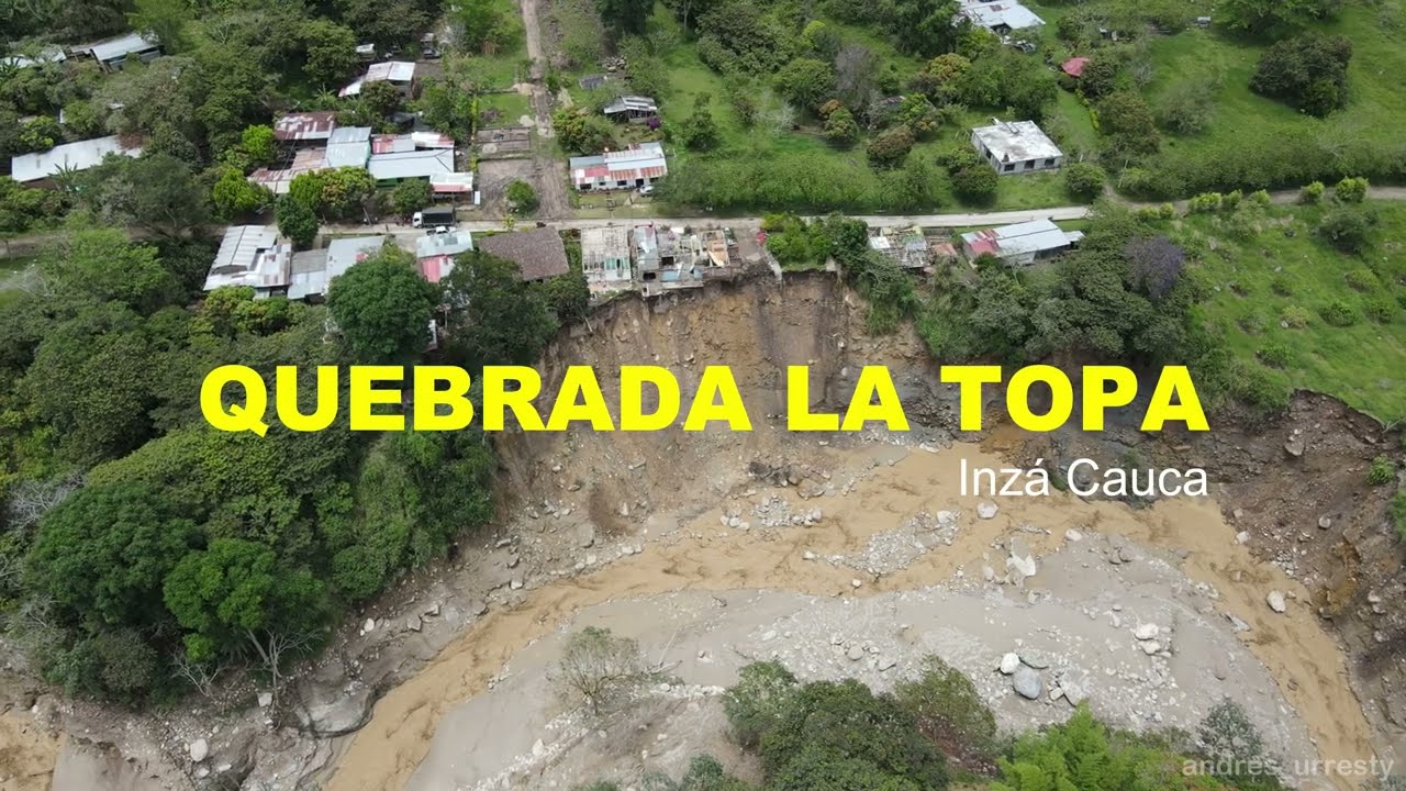 Quebrada La Topa, municipio de Inzá Cauca.
