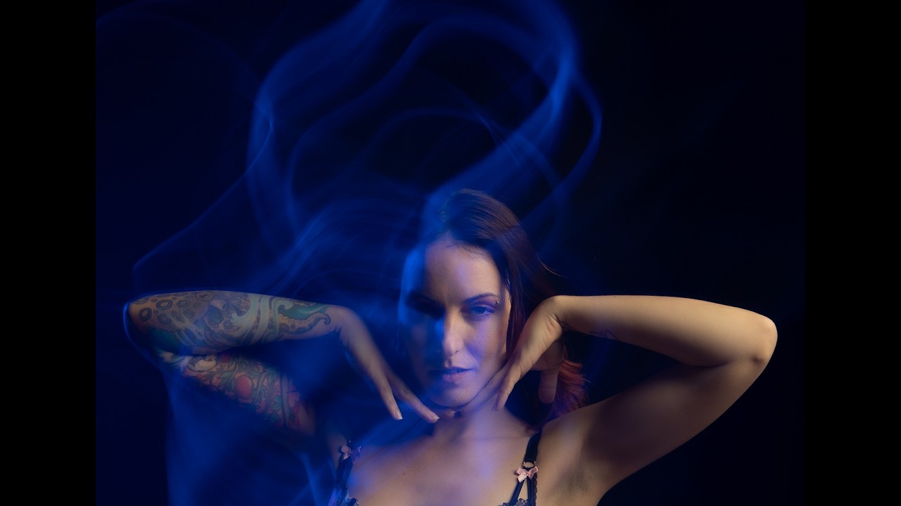 How I Created This Ethereal Neon Portrait (1 Strobe + 1 LED | In-Camera Effects)