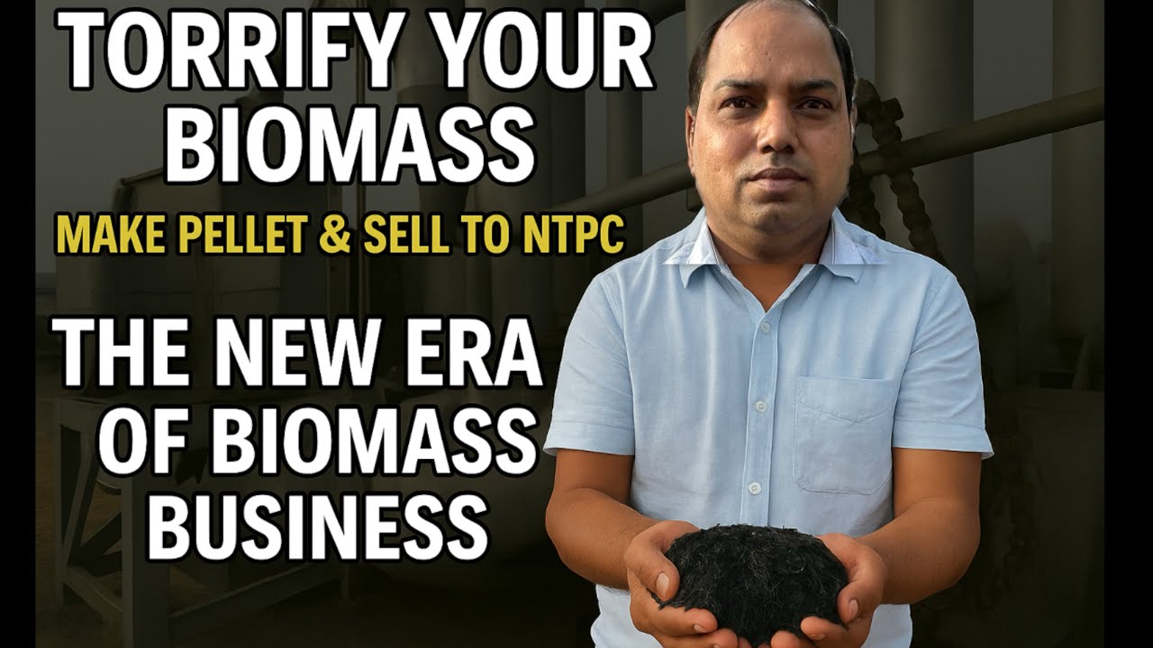 Torrefaction of Biomass , Carbonization of Biomass  Biomass Pellet Plant बायोमास टोरेफेक्शन प्रोसेस