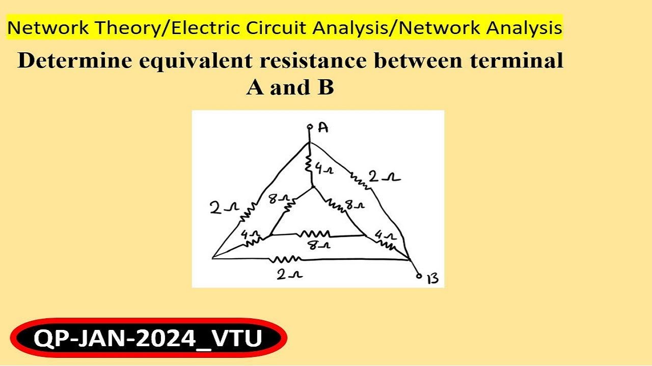 Determine equivalent Resistance between terminal A and B