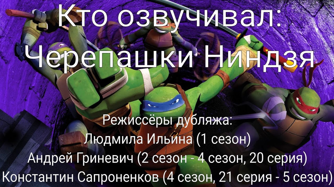 Кто озвучивал: Черепашки Ниндзя (2012-2017)