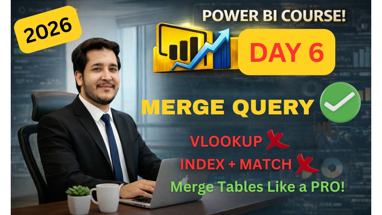 Merge Query in Power BI – Better Than VLOOKUP & INDEX MATCH! Forget LOOKUPS! Learn Power BI 2026