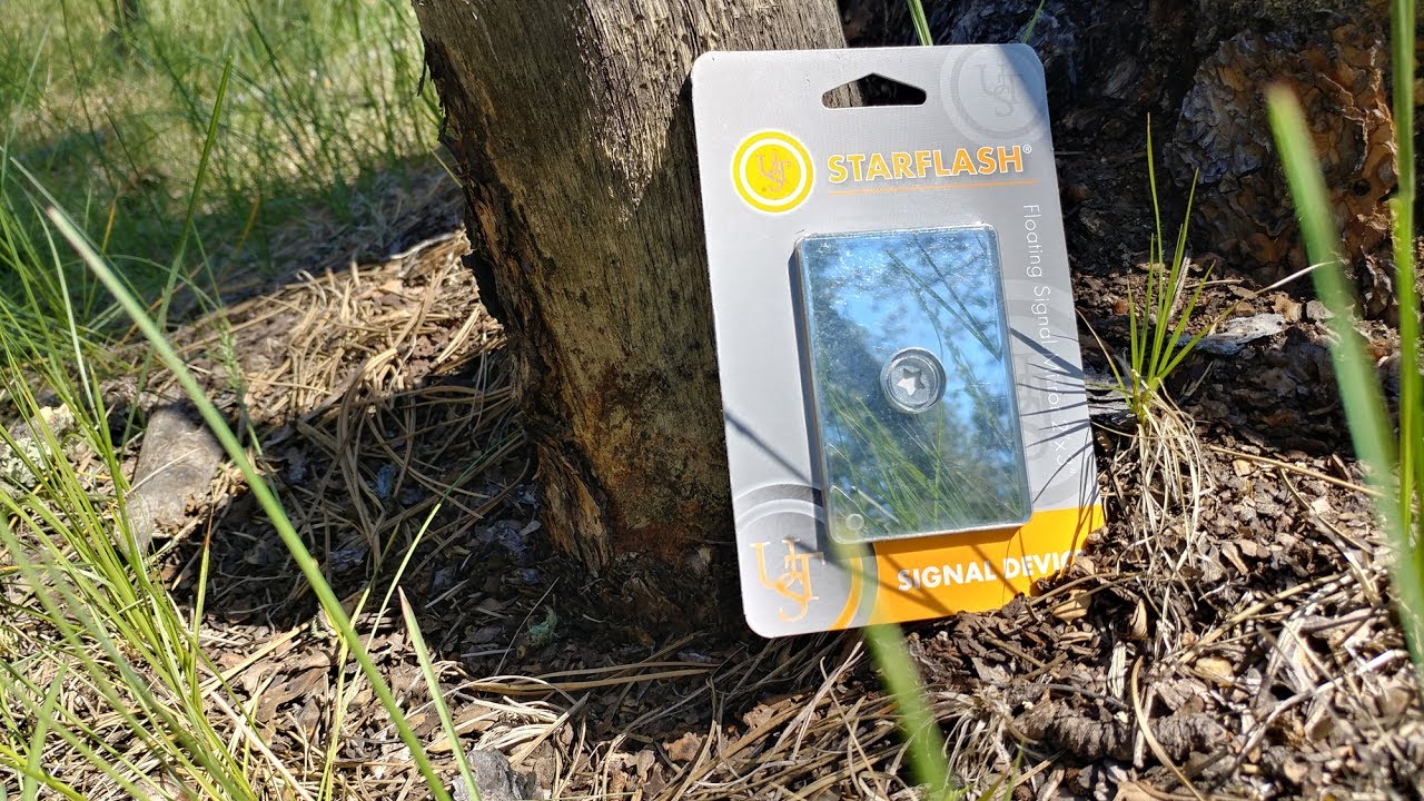 UST Starflash Floating Signal Mirror Device Demo Survival Gear