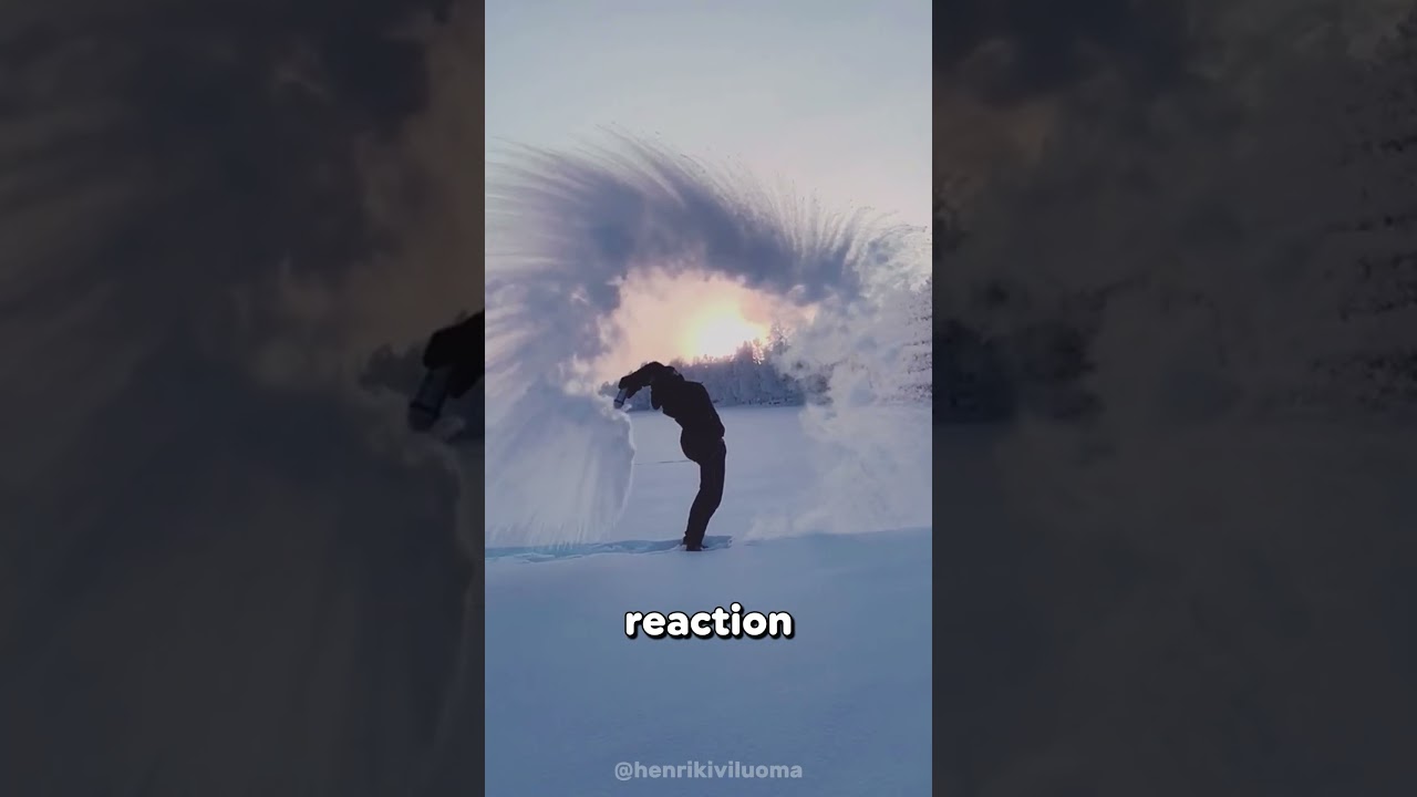 This Is Why You Never Throw Boiling Water In Freezing Temperatures..