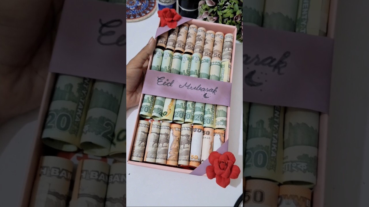 ✨🌙DIY Money Bouquet Making For Eid🌙✨#eidgifts #moneyboquet #chocolate #shorts #viralshort #tranding