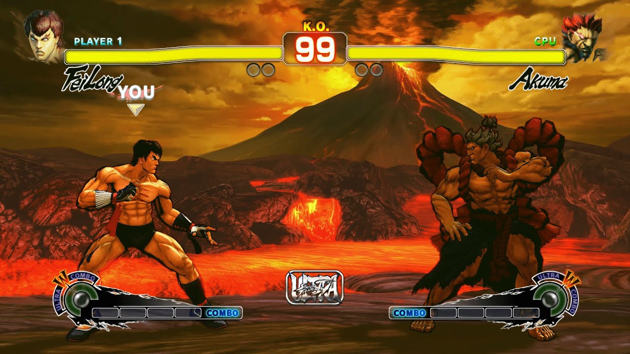 Feilong vs Akuma (Hardest AI) - Ultra Street Fighter IV.