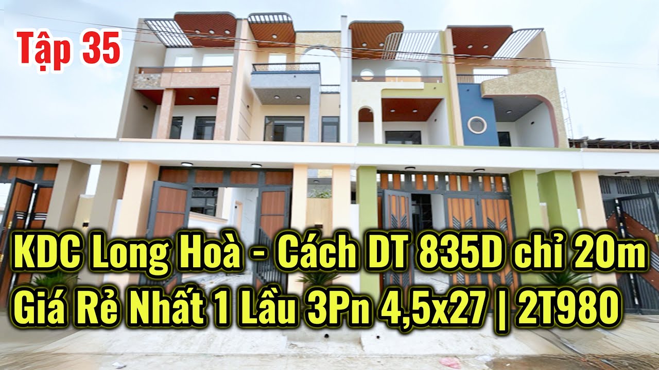 Bán Nhà Giá Rẻ Ngay KDC Long Hoà - Cách DT 835D 20m - 3PN , 4,5x27 , đường 6m | 1 Tỷ 2 Nhận Nhà