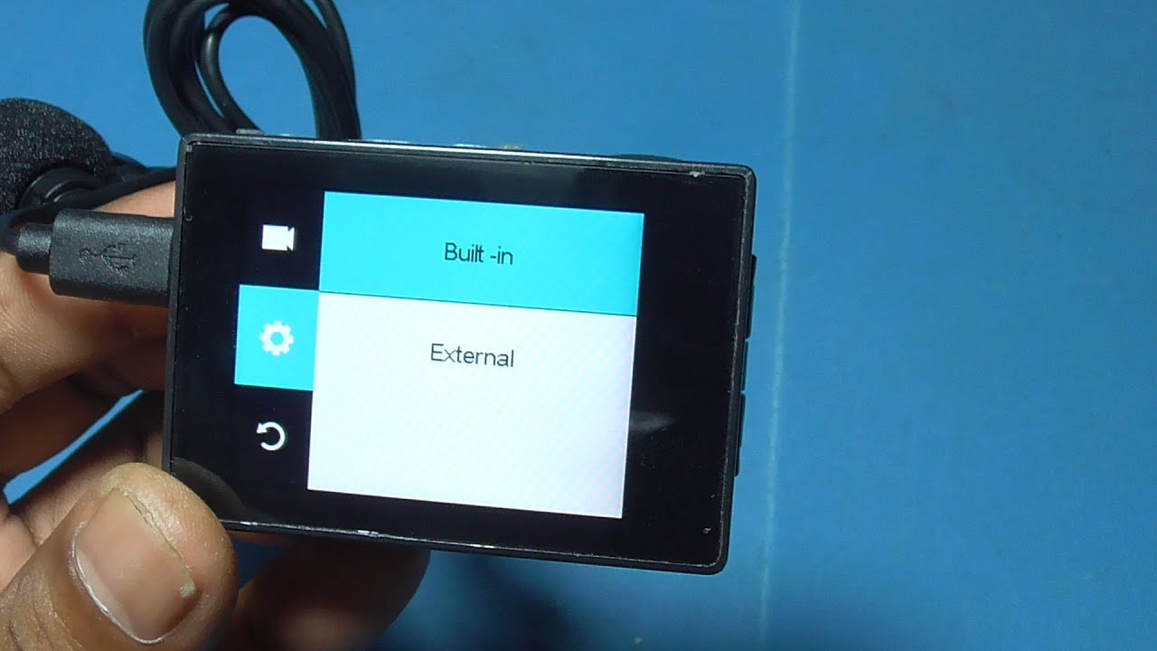 How to connect external microphone to the cason action camera