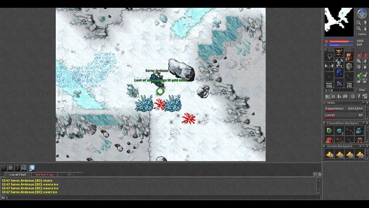 Tibia crystal spiders svargrond (ice golem cave) PL by BoleqX
