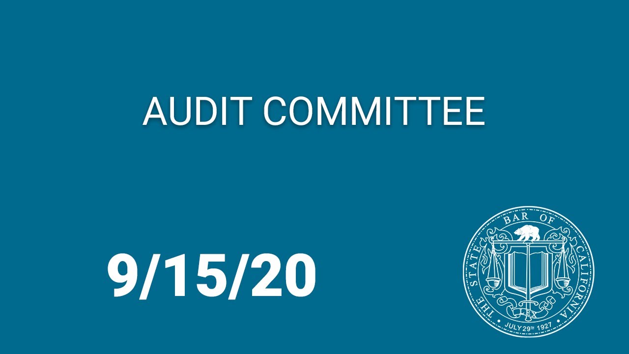 Audit Committee Meeting 9-15-20