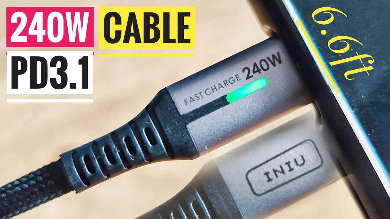 INIU 240W Cable Type C to C vs INIU 100W Cable PD 3.1💥INIU D7CC vs INIU D5CC