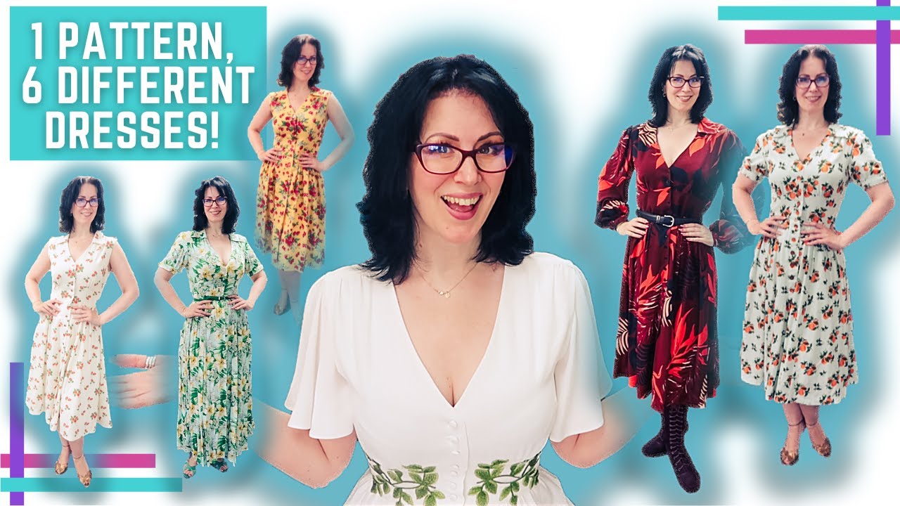 How To Make Your Sewing Patterns Work Hard For You! M7974 Six Different Ways! Easy Pattern Hacking!
