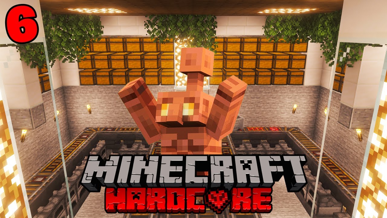 I Built the Perfect Auto Storage Room in Minecraft Hardcore (with Copper Golems)