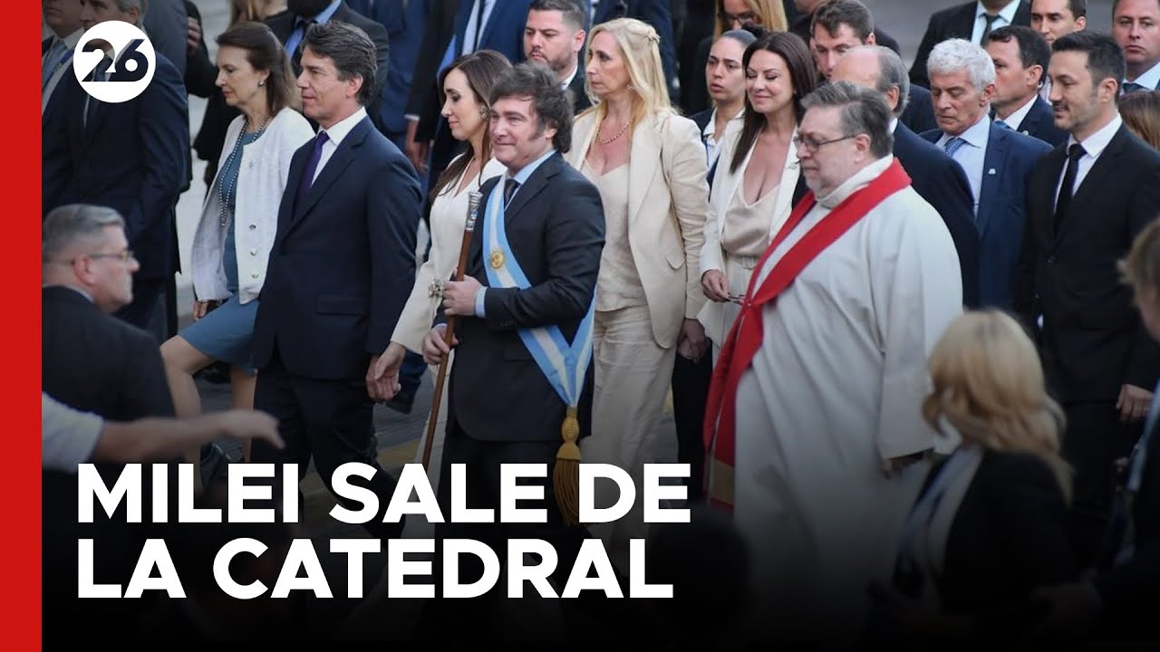 EN VIVO - ARGENTINA | El presidente JAVIER MILEI sale de la Catedral de Buenos Aires