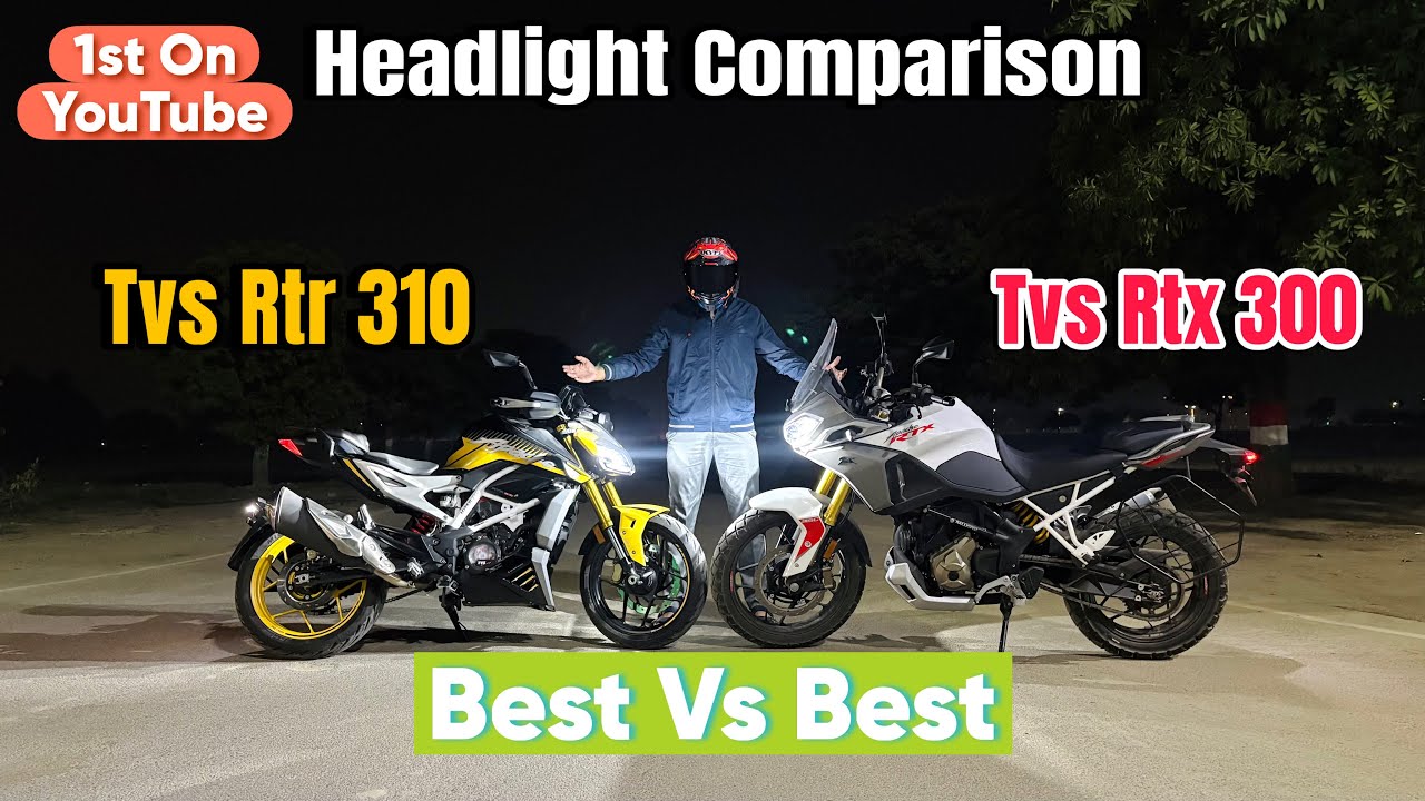 Tvs Apache Rtx 300 Vs Tvs Apache Rtr 310 Headlight Comparison || Rtx 300 Vs Rtr 310 | Review 1st On 