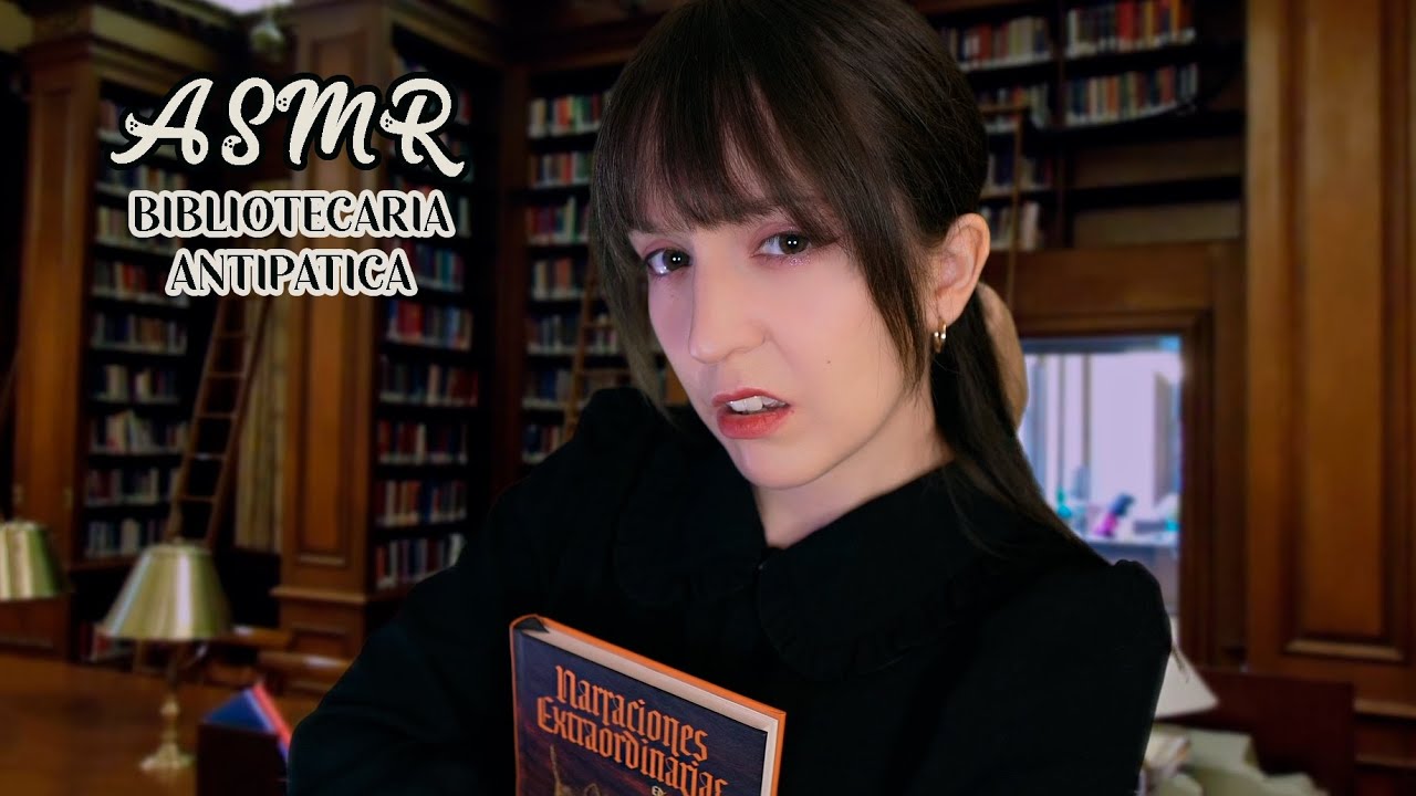 ⭐ASMR Bibliotecaria Antipática 📚[Sub] Roleplay en Español, Leyendo en un Día de Lluvia