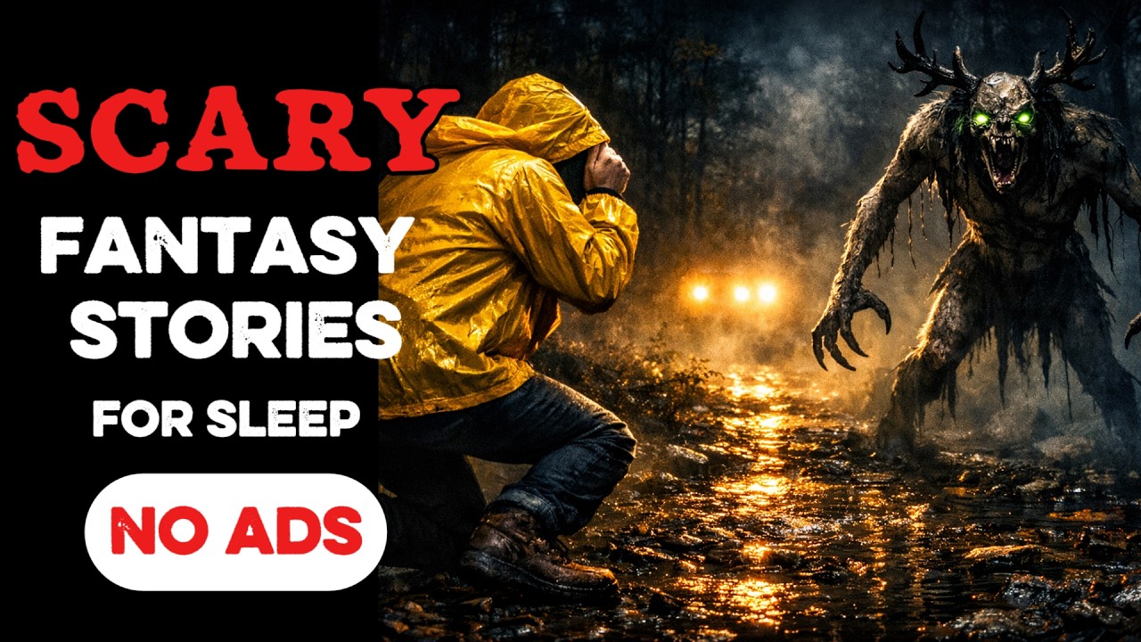 ⚠️ NO ADS ⚠️ 7 HOURS of Dark Fantasy Bedtime Tales | Rainfall Ambience | Black Screen