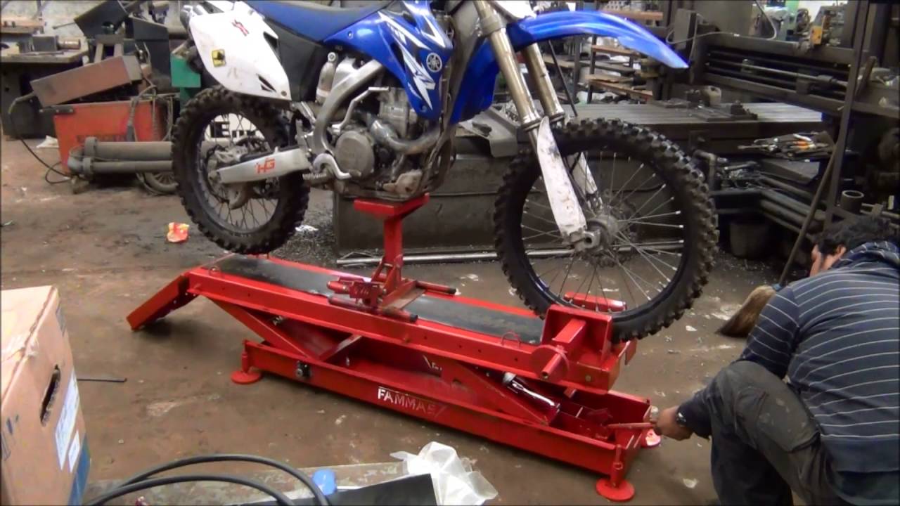Camilla elevadora de motos