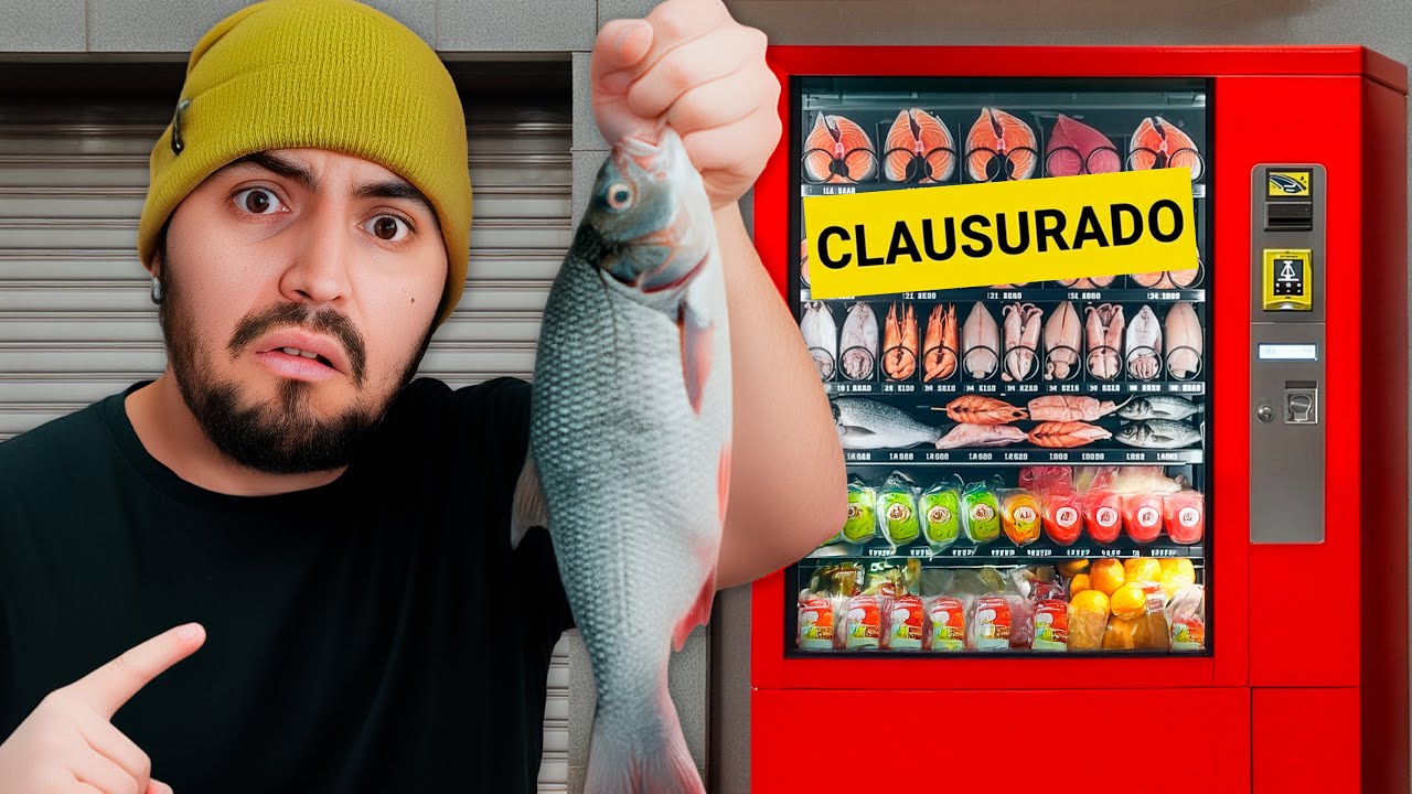 Pasé 24 horas comiendo en MÁQUINAS EXPENDEDORAS RARAS 😰 ¿¡Venden esto!?