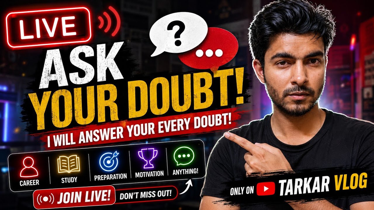 🔥 LIVE: Ask Your Doubts | GATE, PSU & Career Guidance | Tarkar Vlog