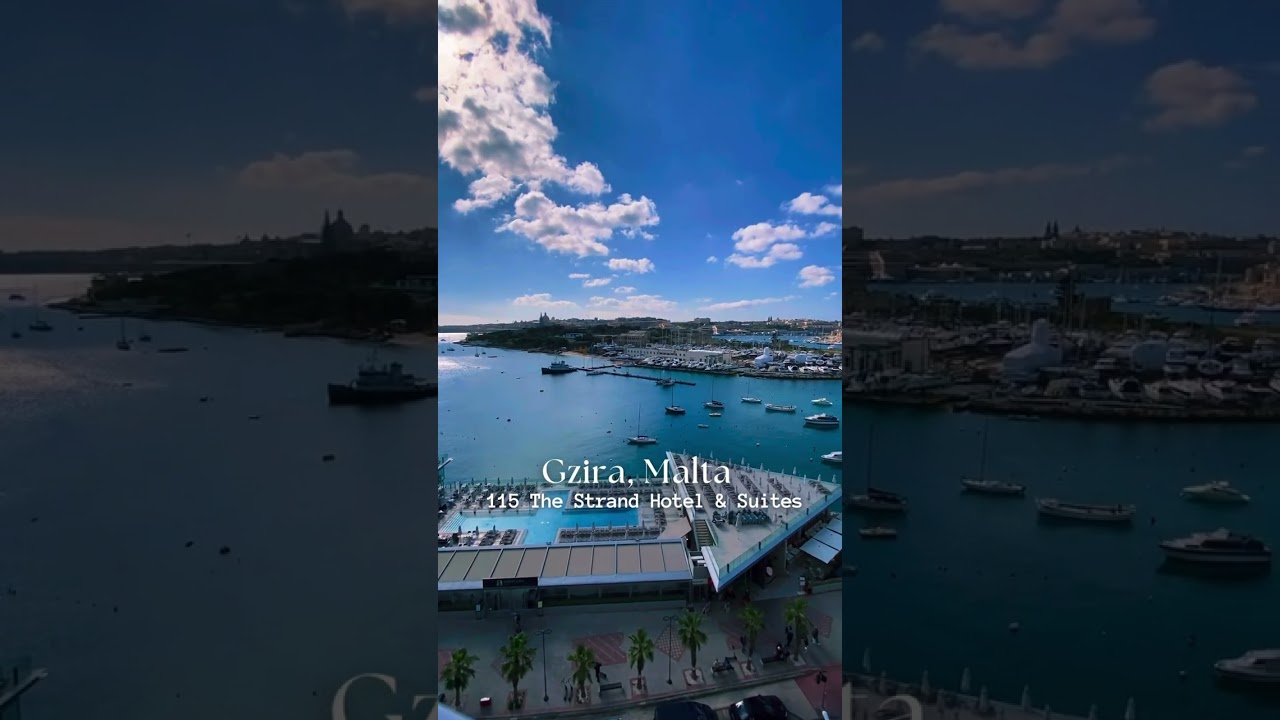 The view from 115 The Strand Hotel & Suites rooftop #travelvlog #mediterranean #malta