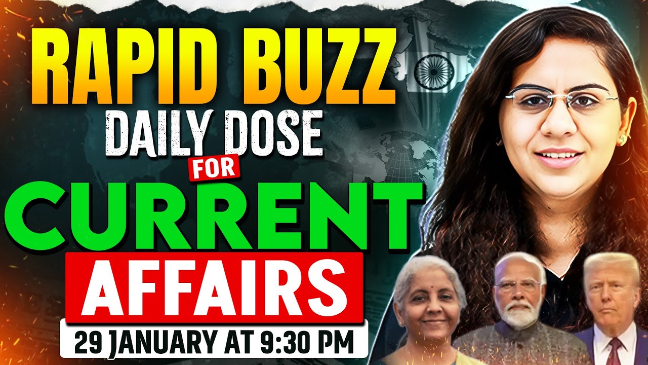 29 January Current Affairs 2025 | Rapid Buzz Daily Dose | Daily Current Affairs for CUET PG