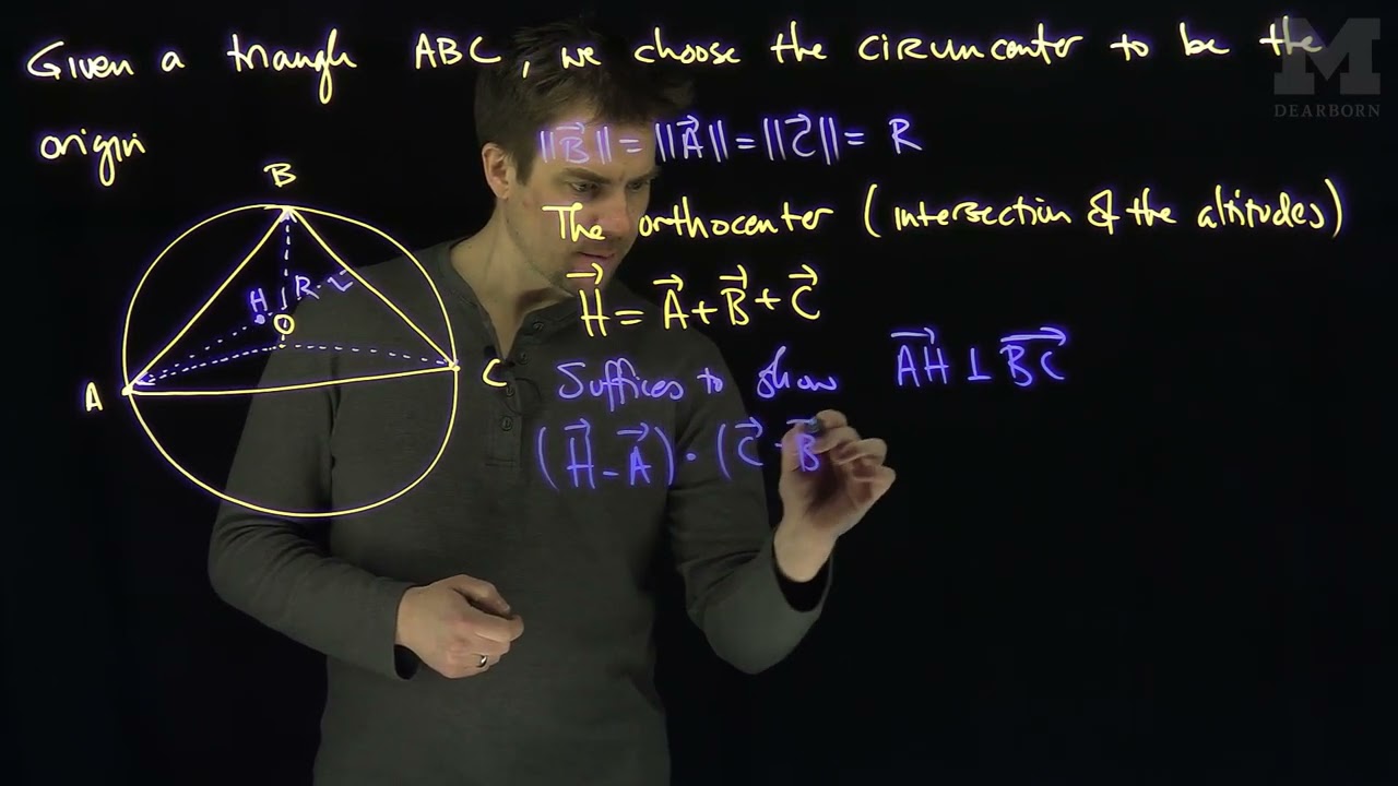 The Orthocenter of a Triangle Using Vectors
