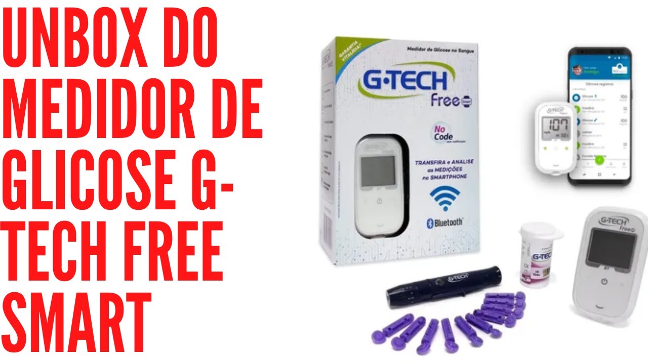 UNBOX DO MEDIDOR DE GLICOSE G-TECH FREE SMART