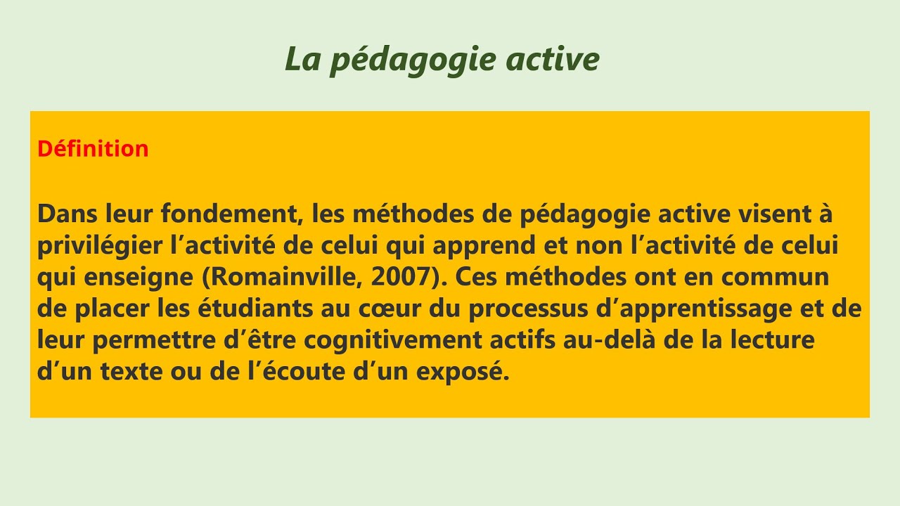 la pédagogie active