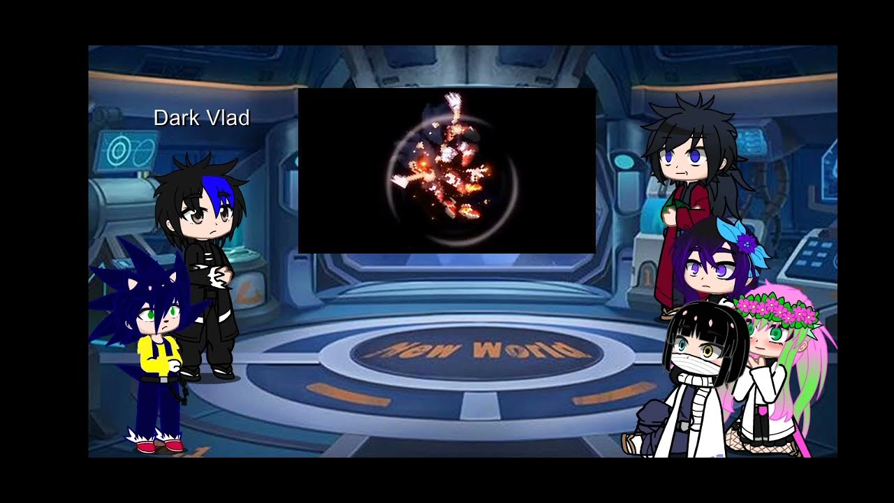 4 hashiras +(dark vlad (я) and???) react to sonic exe vs dark sonic