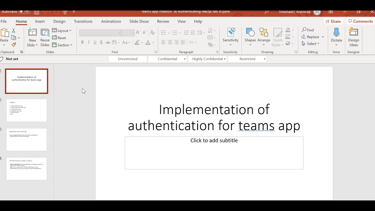 Microsoft Teams App (Reactjs website with easy auth enabled) SSO Authentication demo
