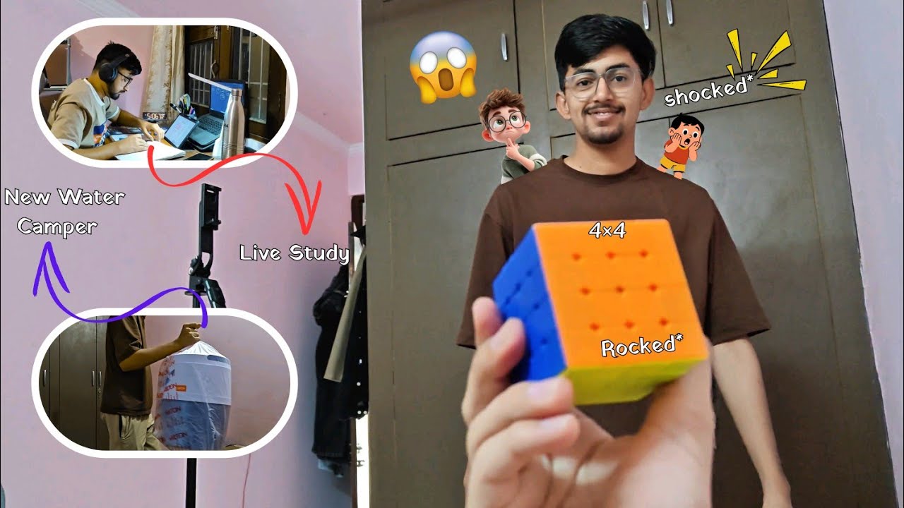 Ep.76_ 11min me 4×4 Cube Solve kar diya | Surendra Shocked 😲 | Live Study With Me #raspre2026
