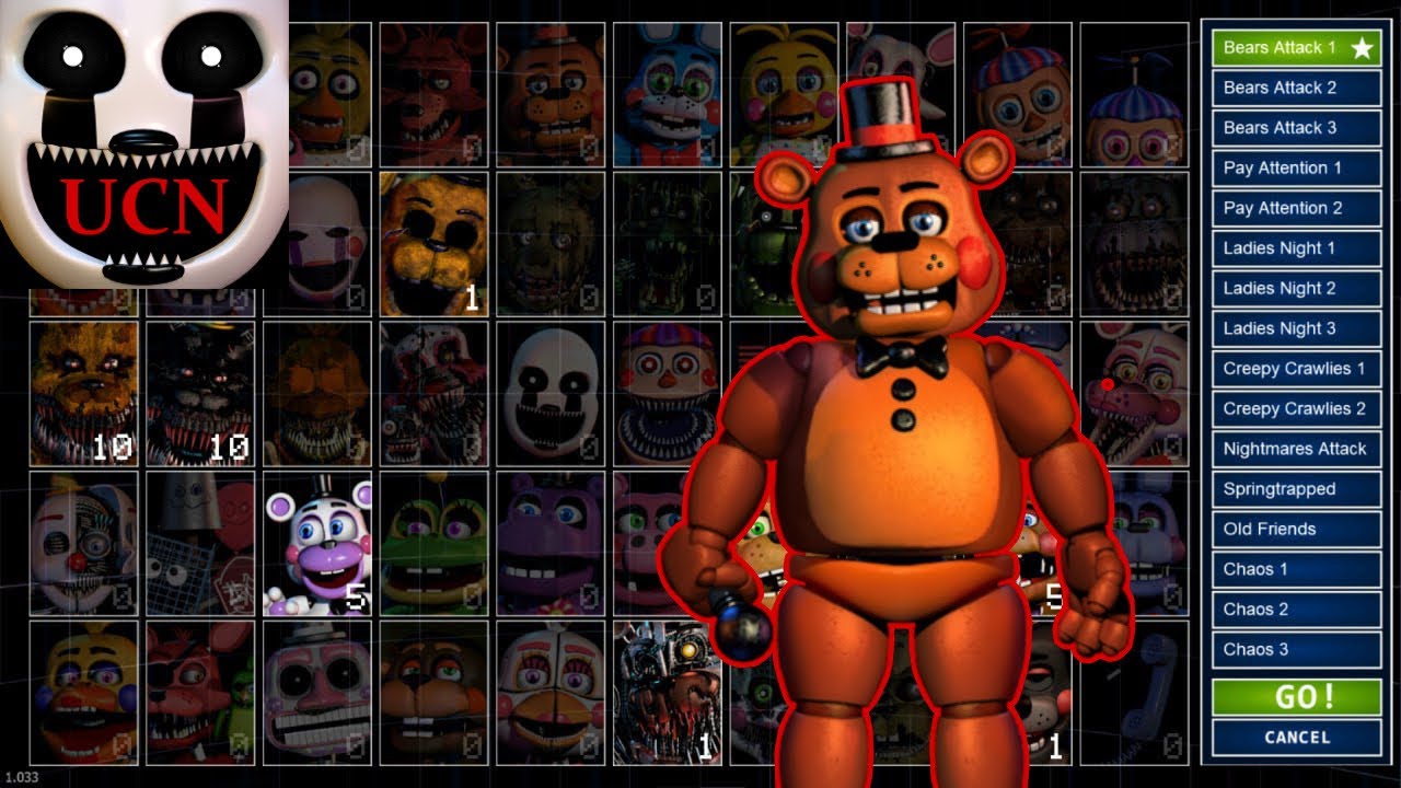 Ultimate Custom Night (UCN) | Bears Attack 1 Challenge | Gameplay (No Commentary)
