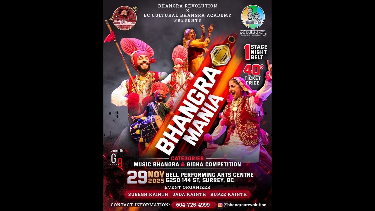 LIVE: BHANGRA MANIA BHANGRA & GIDHA COMPETTION @ BELL PERFORMING ART CENTRE SURREY CANADA SANJHA TV