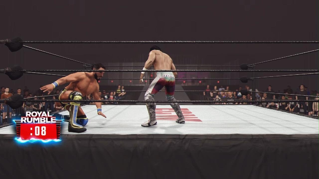 WWE 2K25 20 man rumble for the old us title