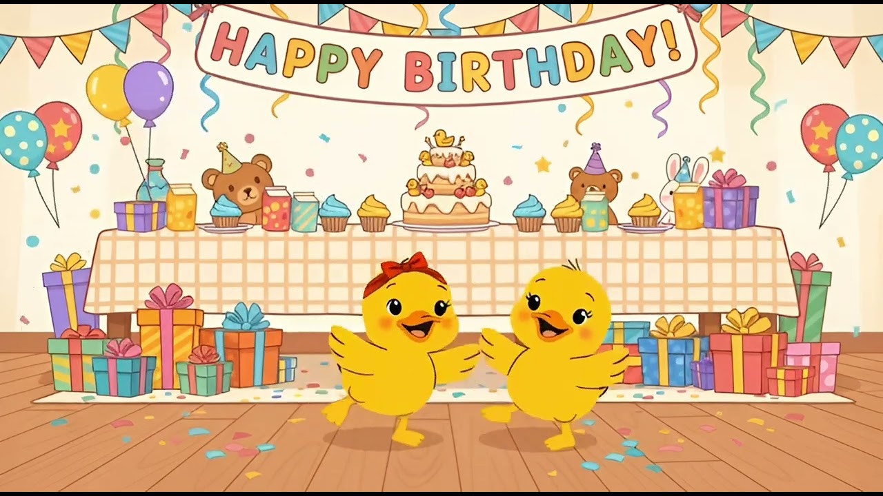 Happy Birthday Song for Kids 🎉 | Cute Baby Birthday Song | Toddlers & Preschool