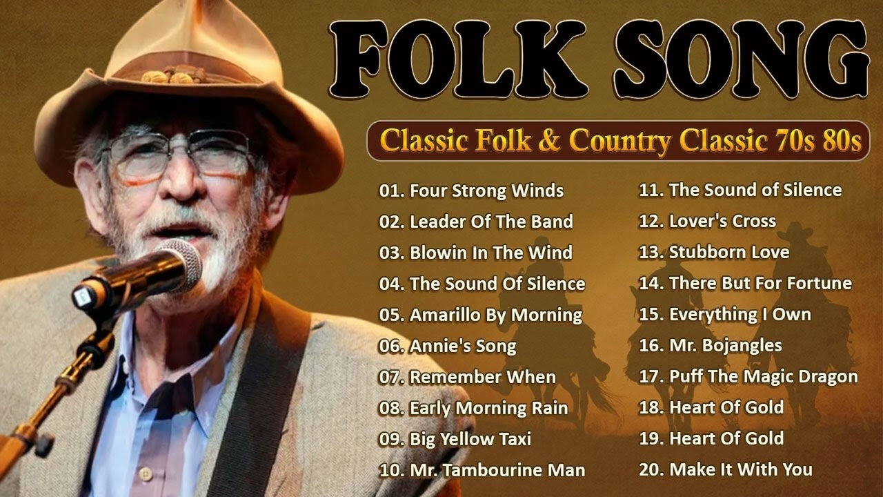 American Folk Songs ❤ The Best Folk Albums of the 60s 70s ❤ Country Folk Music