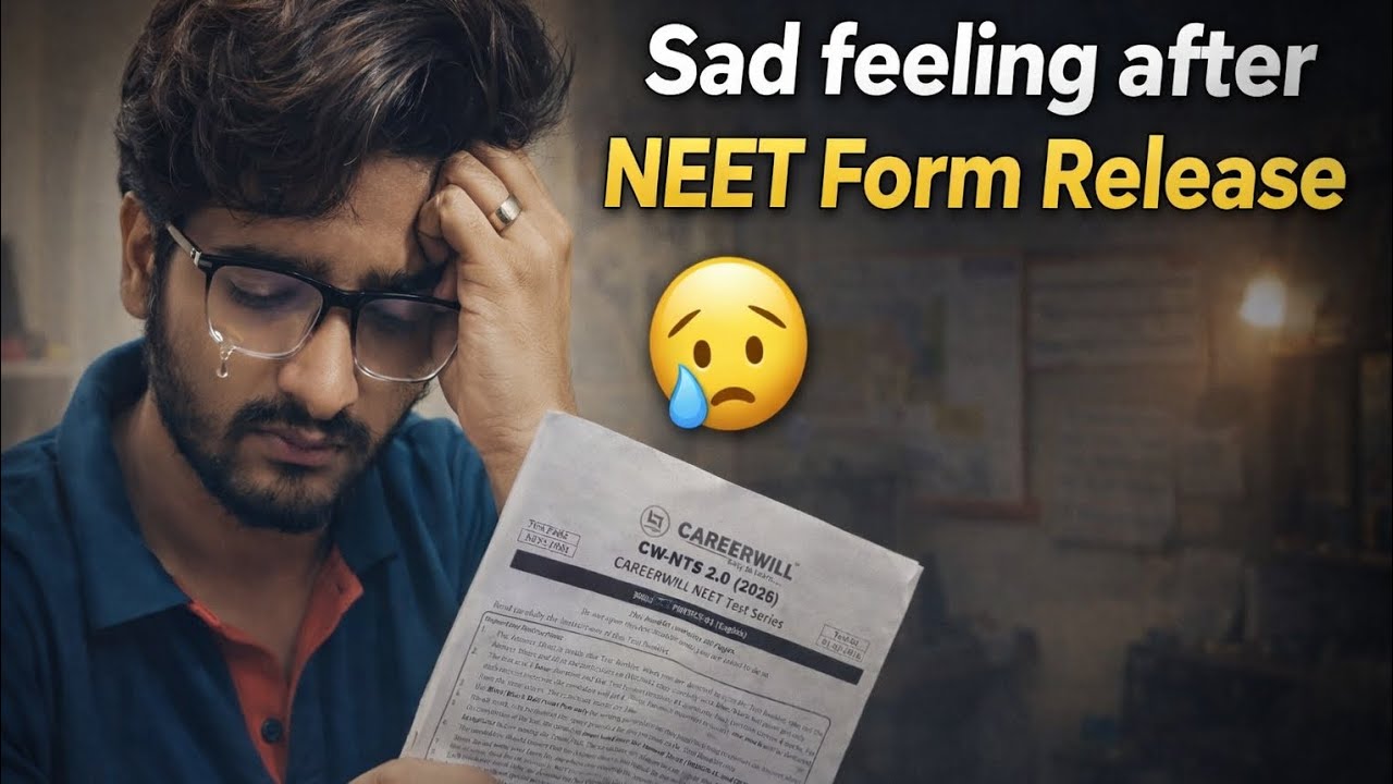 Sad Feeling Hit Hard When NEET 2026 Form Released 💔 #neet #neetform #neetvlog #neet2026 