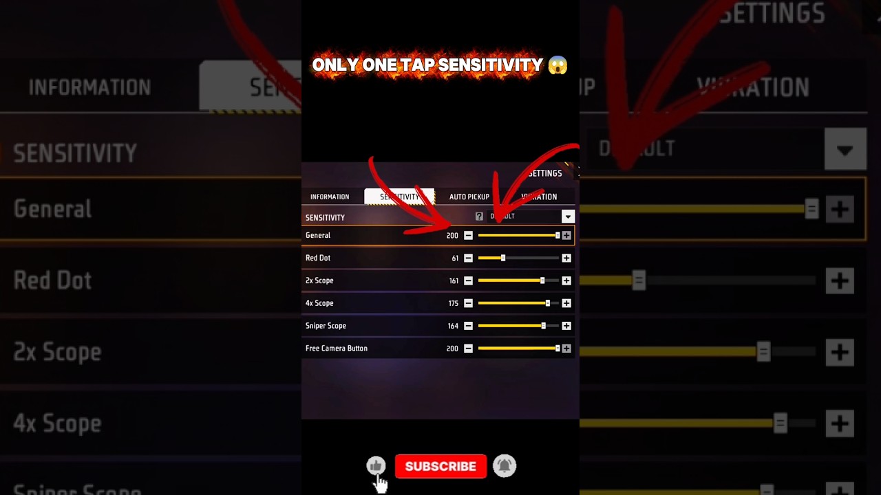 Free Fire One Tap Headshot Sensitivity 2026 😱 | 100% Red Number Trick