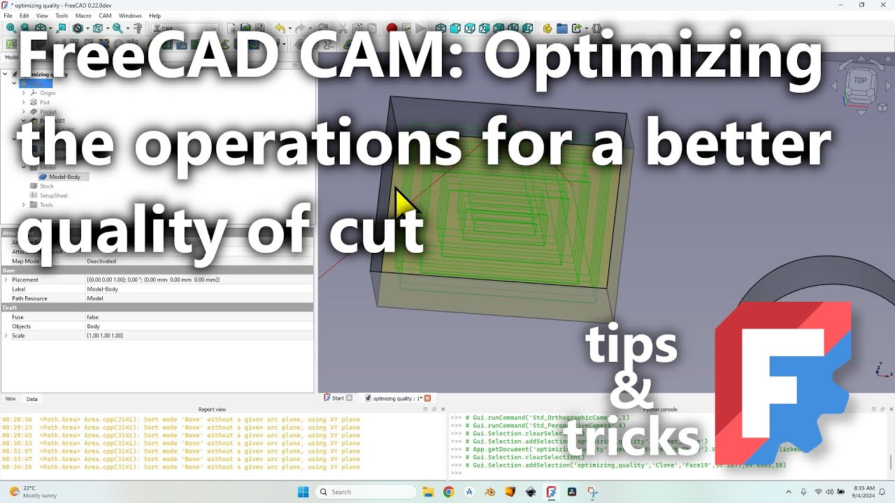 Optimize CNC Cut Quality – FreeCAD CAM Tip 13 (Toolpath Finishing Guide)