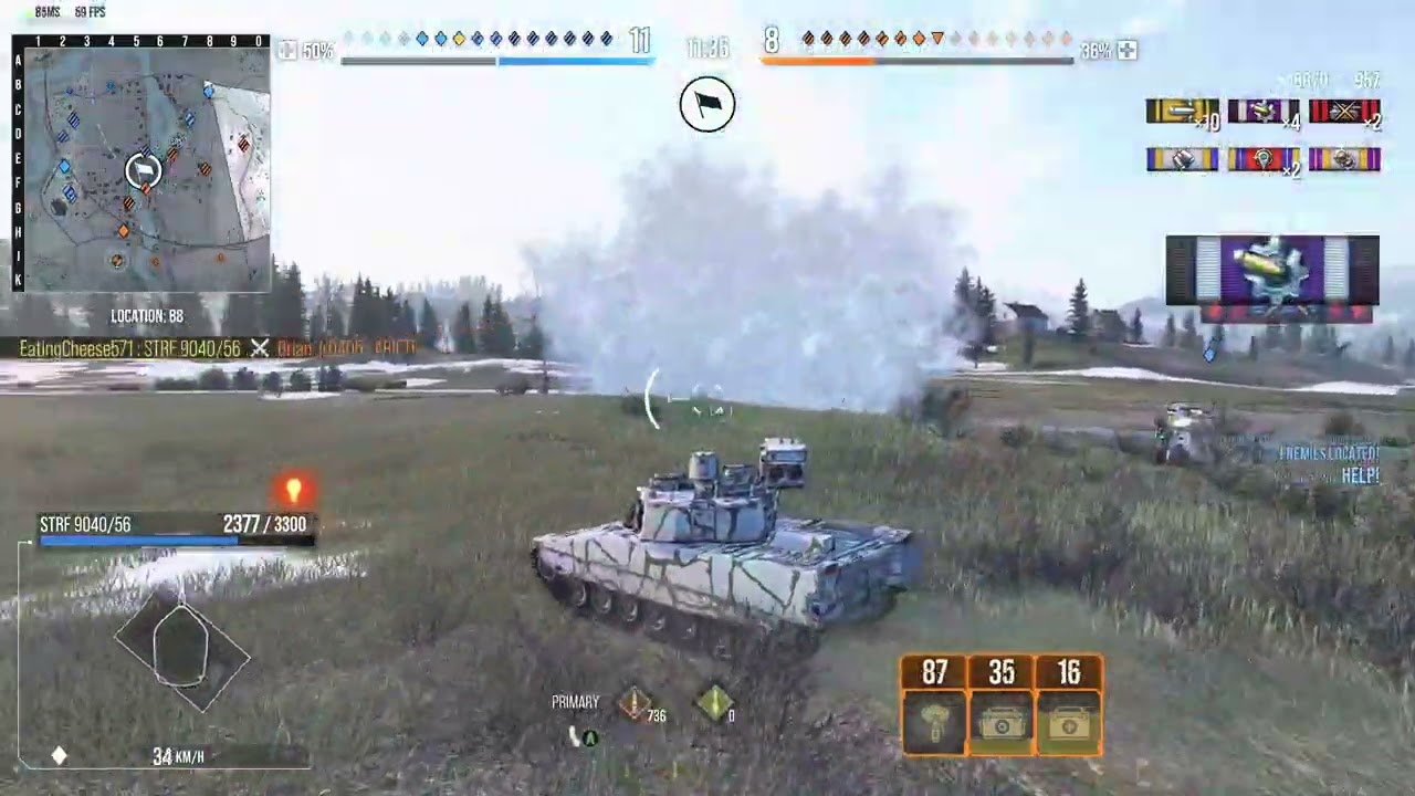 World Of Tanks Console Stridsfordon 9040/56 5 Kills