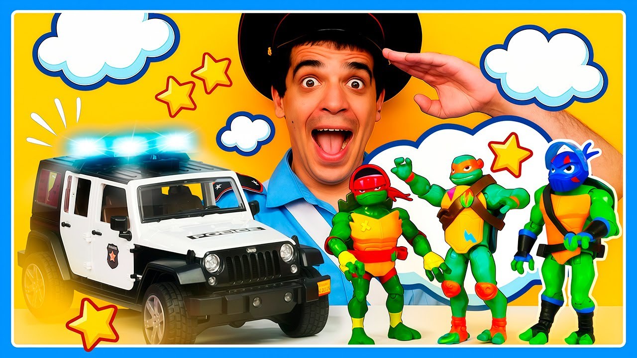 Chi delle Tartarughe Ninja giocattolo è ricercato? 🤔 Video con giocattoli per bambini