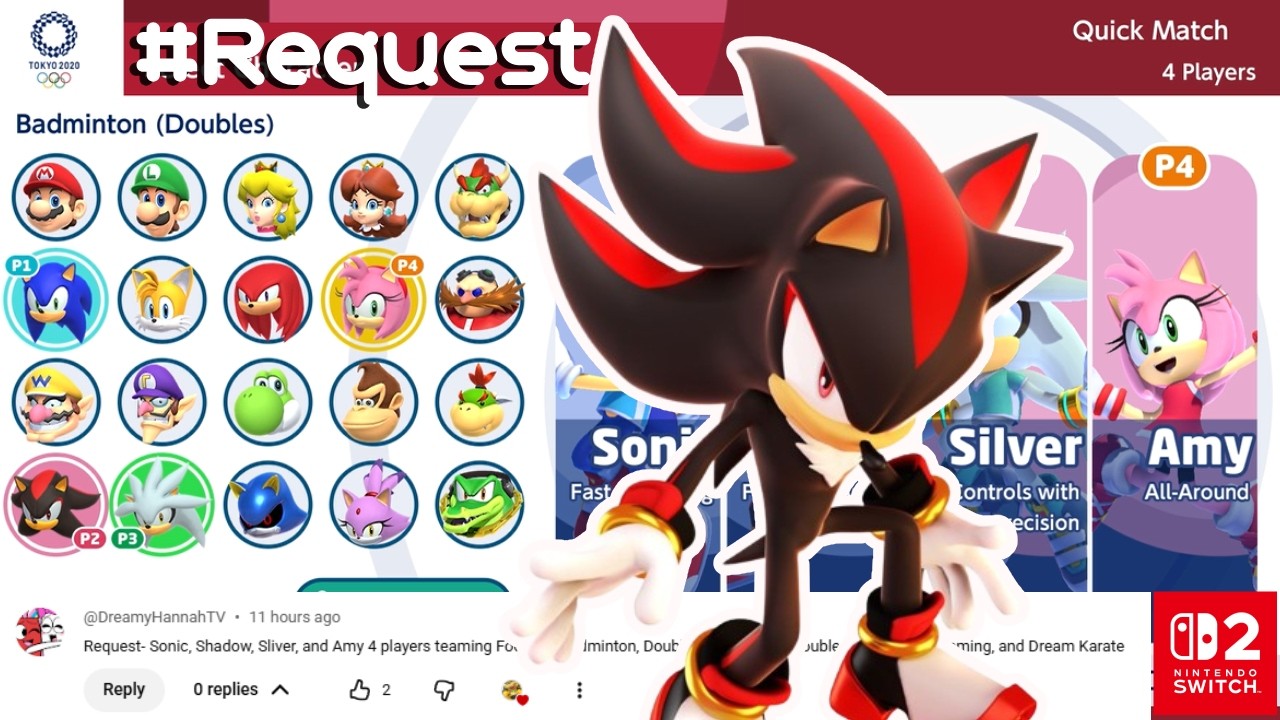 MARIO AND SONIC AT TOKYO 2020 | Gameplay (4 Players) | Sonic X Shadow VS Silver X Amy